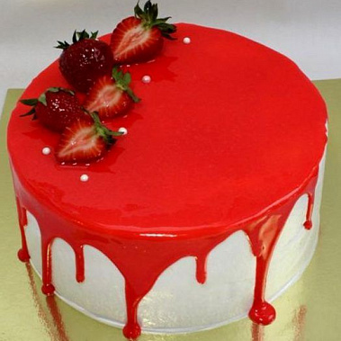 Торт глазурь с клубникой купить - набережныечелны.сладкоежкин.рф