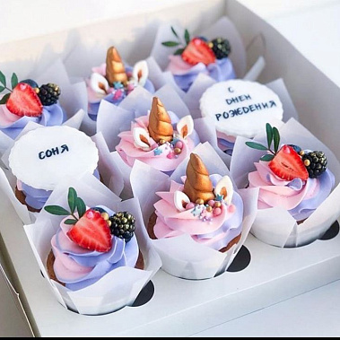 Капкейки "Единорожки" купить - набережныечелны.сладкоежкин.рф